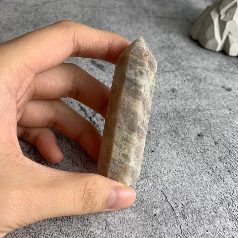 水晶柱- 日月同輝  辦公室療癒微景觀 裝置擺飾 一物一圖