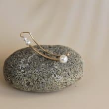 【禮物】耳骨夾-Happy clip earring 哈皮系 水晶珍珠個性