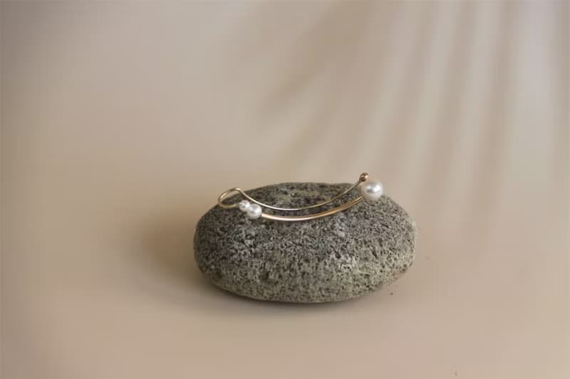 【禮物】耳骨夾-Happy clip earring 哈皮系 水晶珍珠個性