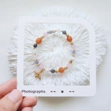 詩人的三色堇 | 金太陽 丹泉石 堇青石 天然水晶手鍊 延長鏈