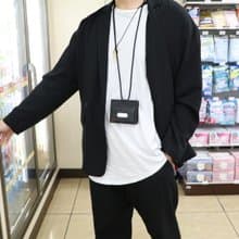 日本製【DUALLINE 頸掛短夾】頸掛銀包 革職人 日本栃木皮革