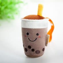 珍珠奶茶 MIT安撫手搖鈴。嬰兒寶寶安撫玩具玩偶。便利掛扣吊掛帶