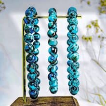 【美國鳳凰松石】入門款/高品 硅孔雀石水晶手鍊