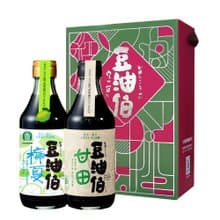 【豆油伯】2入母親節禮盒(甘田釀造醬油+檸夏釀造醬油 300m各1)