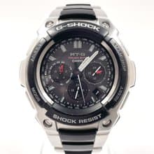 【日本直送 中古美品】カシオ CASIO 腕時計 MTG-1200 G-SHOCK ステンレススチール シルバー ブラック ソーラー メンズ