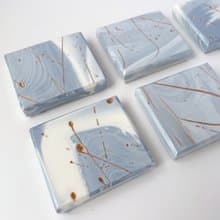 快速出貨|大理石紋鎏金手工皂-藍60g|防疫實用婚禮小物企業贈品