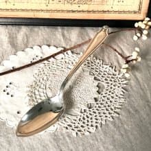 百年古董 1915年美國Rockford鍍銀大湯匙/分菜匙