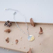 花朵系列 漸層葉子圖門手鍊 -金/銀 (HBRJA1003B)