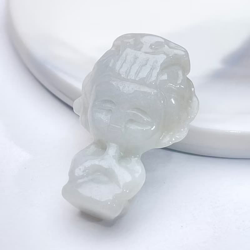 【天上聖母】冰糯種翡翠Q版媽祖吊飾 | 天然緬甸翡翠A貨 | 送禮