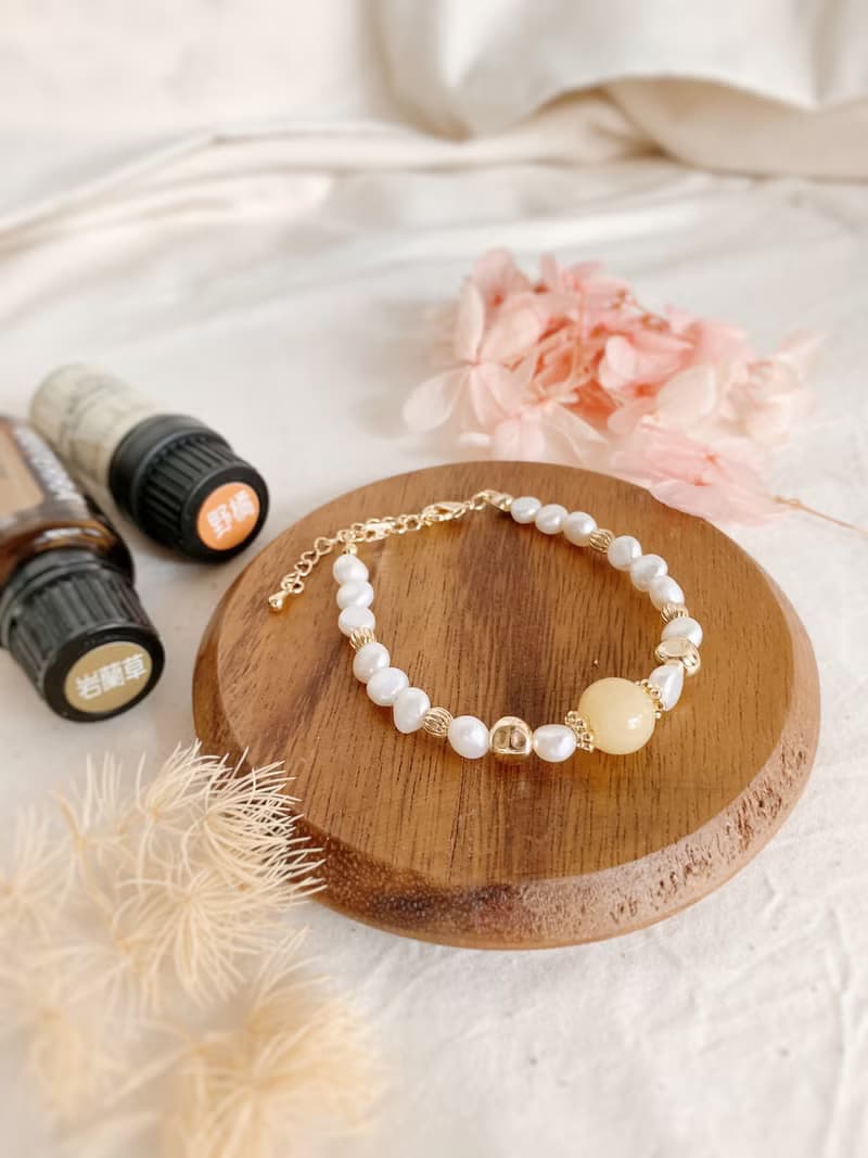 | 精油珠珍珠手鍊 | 飾品 x 手鍊手環 x 14K金 - 好做作