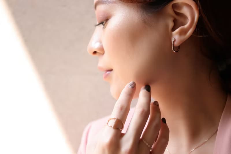 14K Oval CZ Earring 橢圓單鑽耳扣耳環