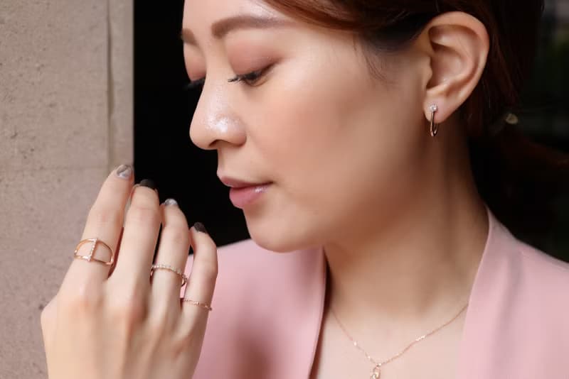 14K Oval CZ Earring 橢圓單鑽耳扣耳環