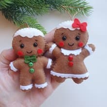 Gingerbread man Christmas ornaments Christmas decor Christmas tree ornaments Gif