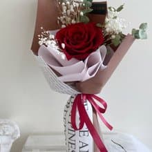 芮米有花_單朵永生紅玫瑰情人節 文藝風花束