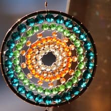 光のプレゼント　アースカラーの曼荼羅サンキャッチャー