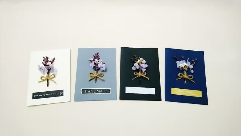手工卡片 永生花卡片 乾燥花卡片 花束卡片 共4款 現貨
