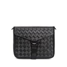 【FREED】編織壓花方格扣斜肩包 父親節送禮 生日送禮 升遷賀禮