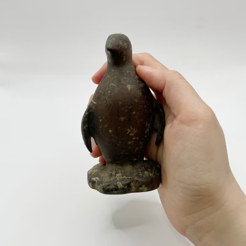 企鵝雕塑・青銅老件
