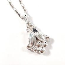 【日本直送 中古美品】ジョージジェンセン Georg Jensen ネックレス イヤーペンダント 1993 シルバー925 シルバー 新品仕上げ済み