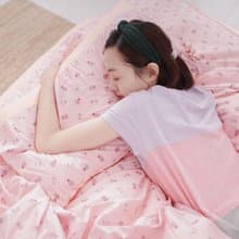(單人)MIT有機棉狐狸剪花寢具組-點點麻花粉∣三件組