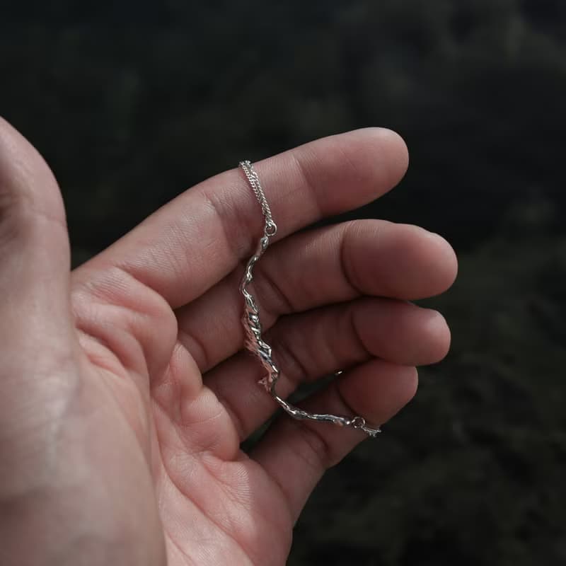 汐 xii 水之形 925純銀水波紋手鍊 手鏈 極簡細緻
