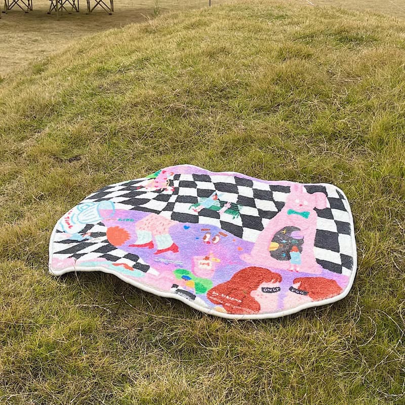 兔子洞系列 棋盤格地毯