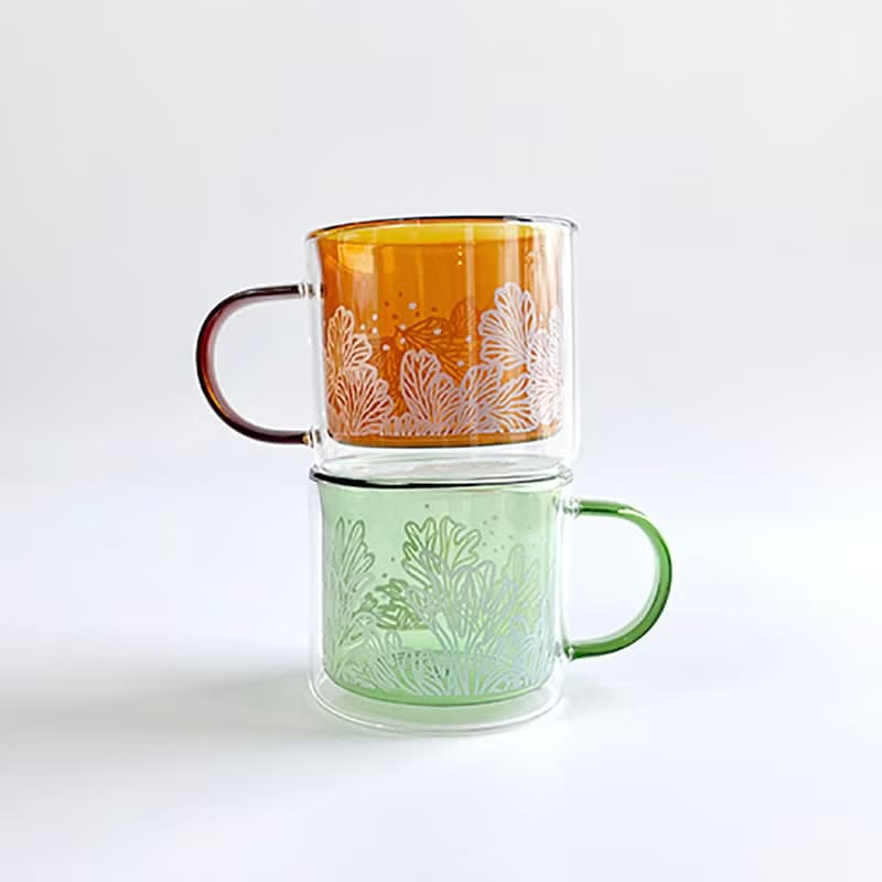【福利品專區】蕨飲雙層玻璃杯|馬克杯 酒杯 玻璃杯 出清 福利品