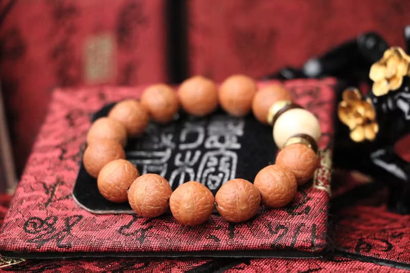 精品尼泊爾鳳眼菩提子手珠 12mm 六道木隔珠佛珠 念珠 菩提子手串