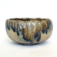 茶碗_柴燒的彩衣_【自然落灰、流釉、金銀彩】