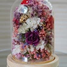 永生系列 紅紫金 永生花玻璃盅