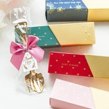 時尚閃金包裝 金鏟子叉子湯匙組 婚禮小物 桌上禮 節日禮品 慶祝