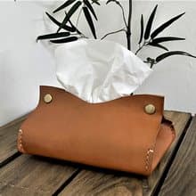 皮革紙巾架家居裝飾餐桌紙紙巾盒創意收納盒新家入夥創意禮物