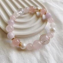 【Cinnamonmon 希娜夢夢】粉紅泡泡 | 精油手鍊