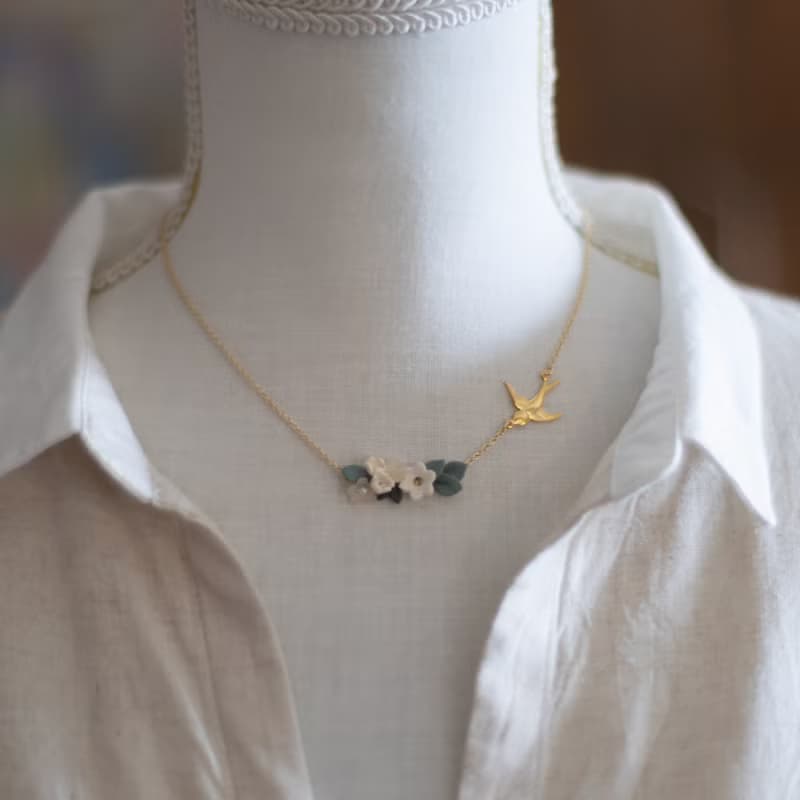 【不銹鋼 】燕子 花田 項鍊