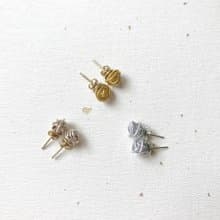 極簡金屬纏繞耳環 金屬質感 手作禮物 可以改耳夾