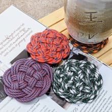 W.A.L-傘繩杯墊4件組  Paracord mug mat手作品 畢業禮物 贈品小
