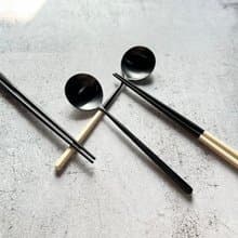 不鏽鋼極致黑&暖沙白餐具組|筷子、湯匙、禮物