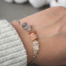 Moonstone Bracelet, 925 Silver, Taurus gem, Capricorn stone, Lunar New Year gift