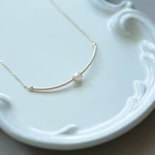 微笑珍珠項鍊│14KGF 包金注金 天然珍珠