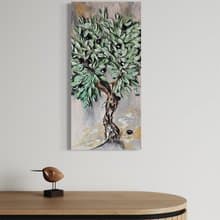 Olive tree painting 3d tree painting Sculptural painting tree texture art