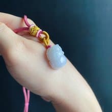 天然緬甸玉 白翡 翡翠 招財 貔貅 護主 玉墜 項鍊 禮物 長輩禮