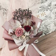 情人節花束\茱萸粉\永生花花束