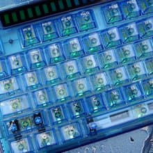 透明系列 PC藍透 透明機械鍵盤鍵帽 132鍵