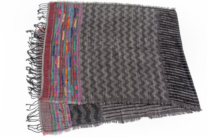 喀什米爾Cashmere/水煮羊毛披肩/針織圍巾/刺繡圍巾/羊絨披巾-花