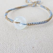 本命年【歲歲平安】冰種翡翠絲光編織手鍊*SS30*招財、保平安