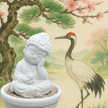 淨念吉祥小佛之靜性小盤套組 禪風珪藻粒擴香盤 香氛收藏擺件