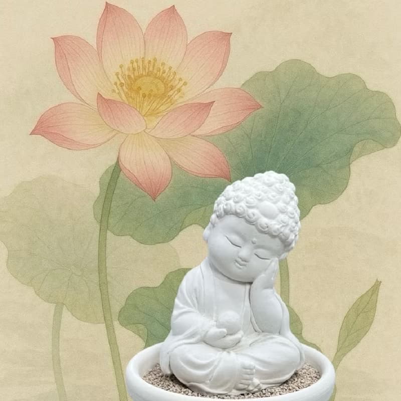 淨念吉祥小佛之靜性小盤套組 禪風珪藻粒擴香盤 香氛收藏擺件