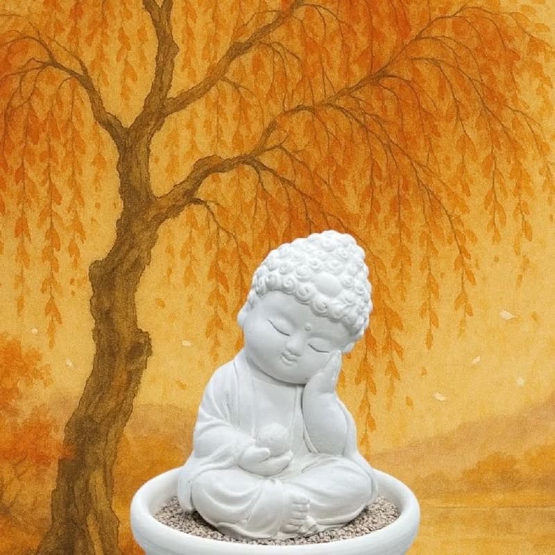 淨念吉祥小佛之靜性小盤套組 禪風珪藻粒擴香盤 香氛收藏擺件