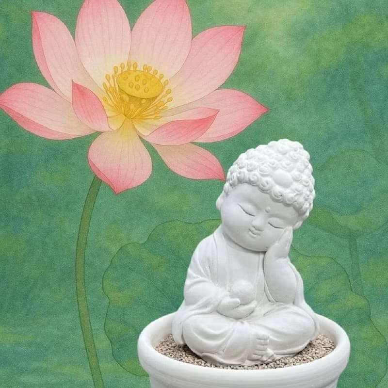 淨念吉祥小佛之靜性小盤套組 禪風珪藻粒擴香盤 香氛收藏擺件