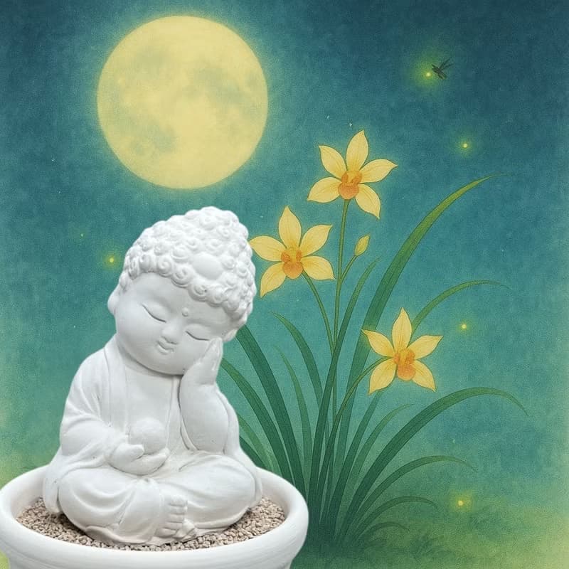 淨念吉祥小佛之靜性小盤套組 禪風珪藻粒擴香盤 香氛收藏擺件